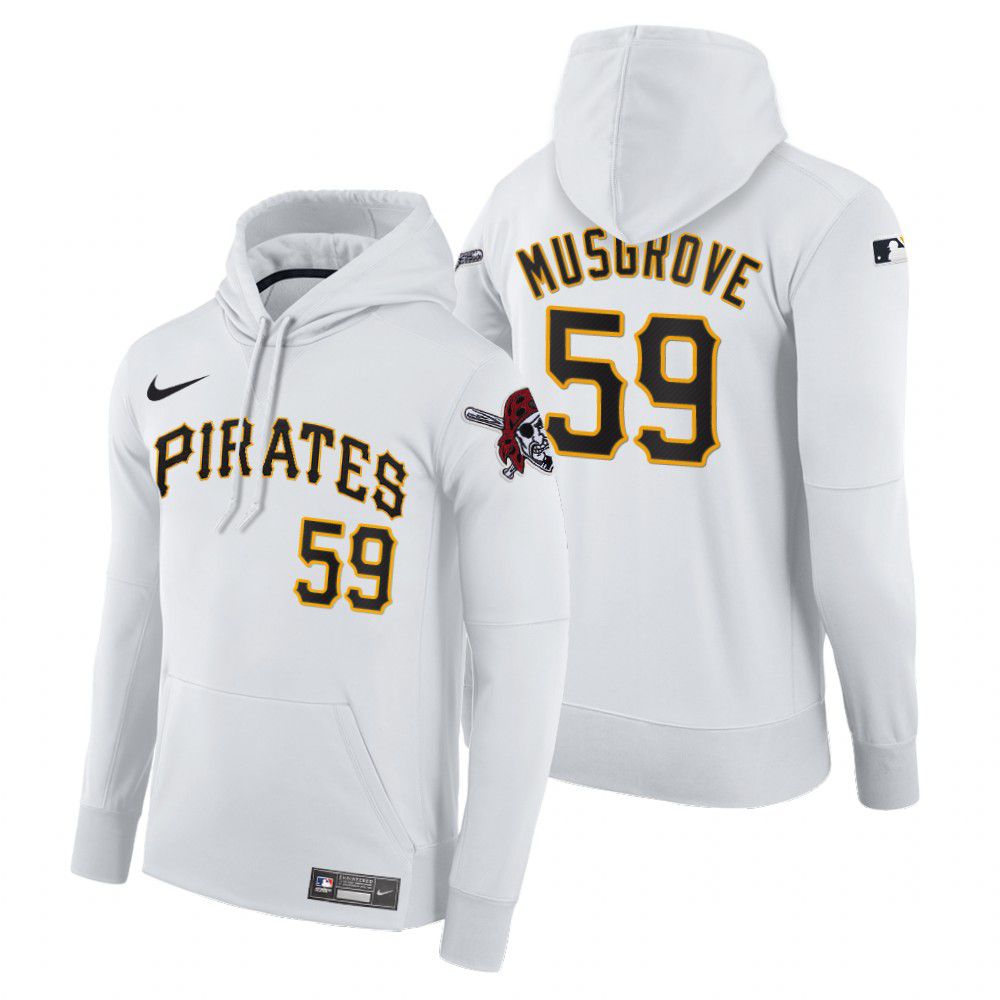 Men Pittsburgh Pirates #59 Musgrove white home hoodie 2021 MLB Nike Jerseys